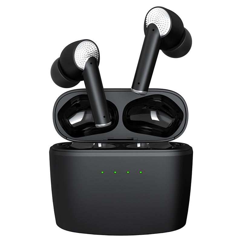 

J8 Bluetooth-compatible Headphones with Indicator Light Portable TWS Earbuds Noise Reduction Wireless Headset Black