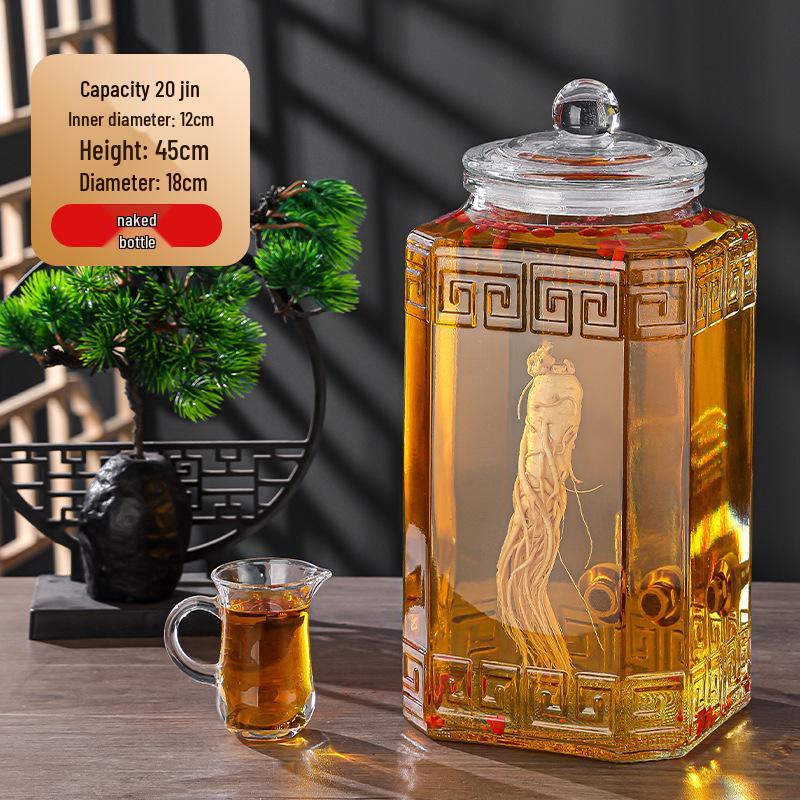 Luxury Sealed Wine & Baijiu Soaking Jar with Faucet for Household Use