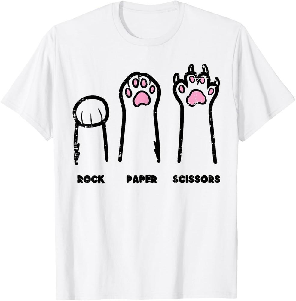 

Rock Paper Scissors Cat Paws Funny Boys Girls Kids Toddler T-Shirt S