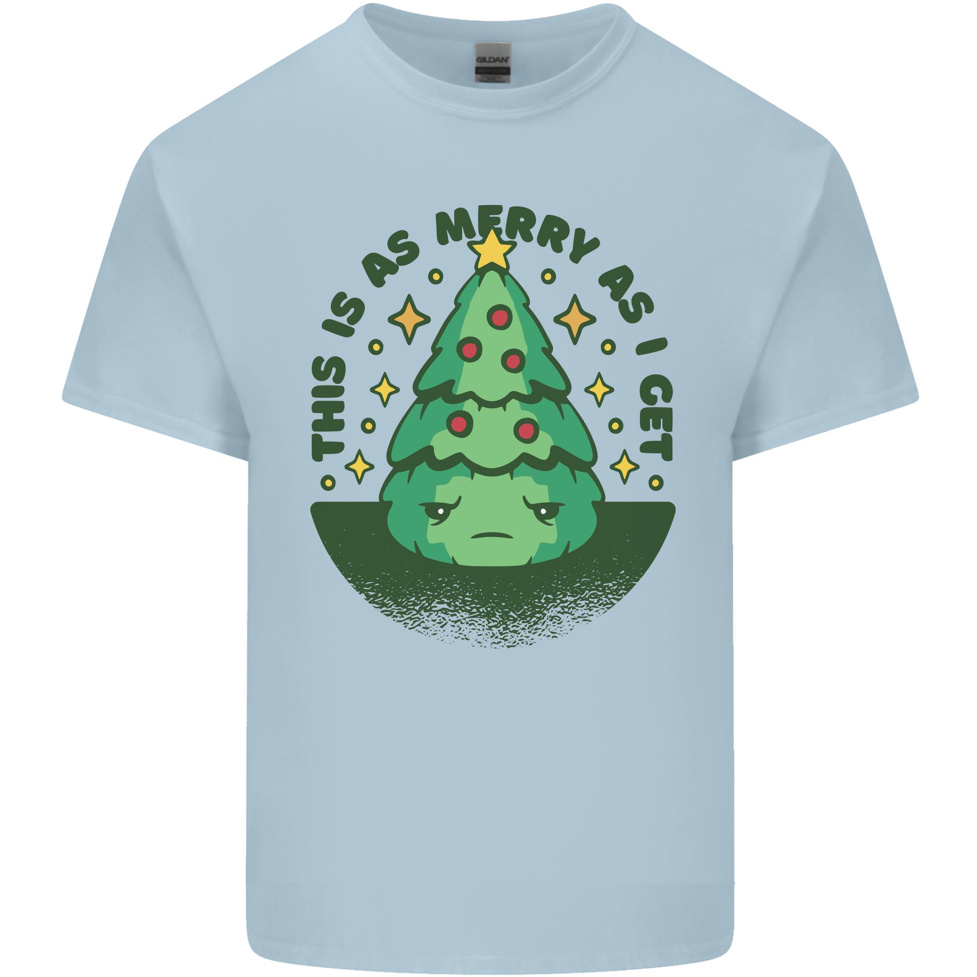 Bah Humbug Christmas Tree Funny Unisexs Light Cotton TShirt S