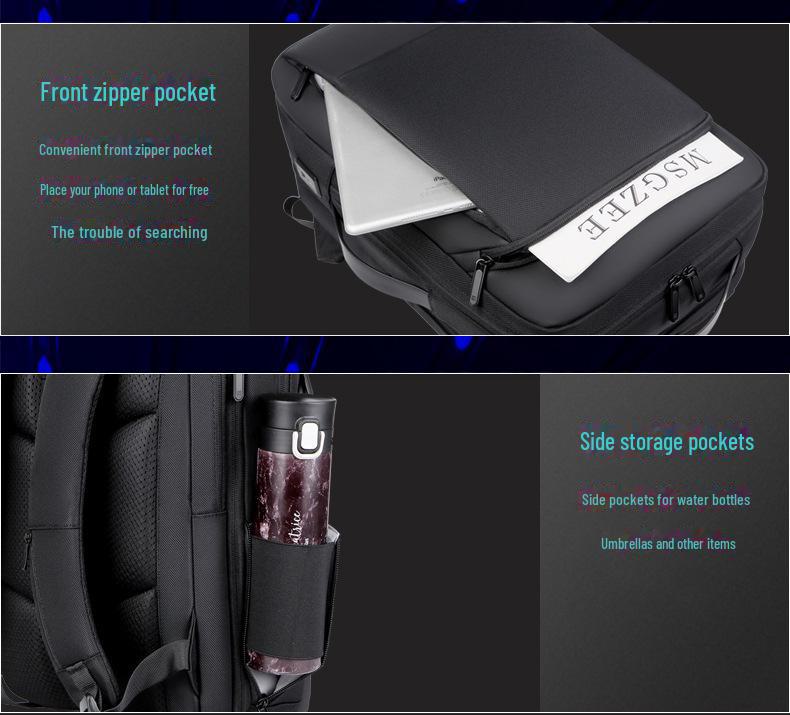 Trendiger wasserdichter Nylon-Rucksack: High-End Mode für Männer & Frauen, Schultasche mit großem Fassungsvermögen & Business-Laptoptasche