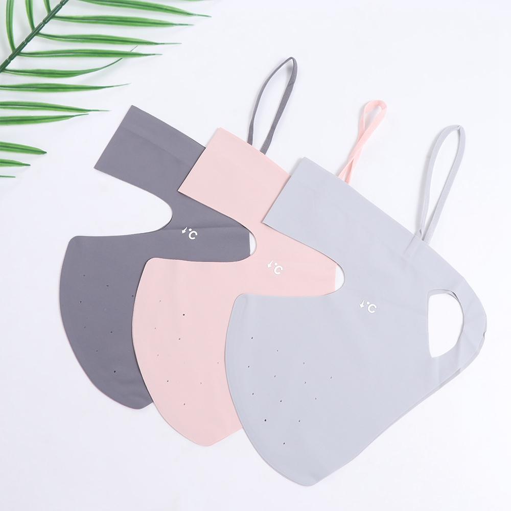 Anti-UV Ice Silk Sunscreen Mask Eye Corner Protection Driving Face Cover Face Gini Mask  Outdoor