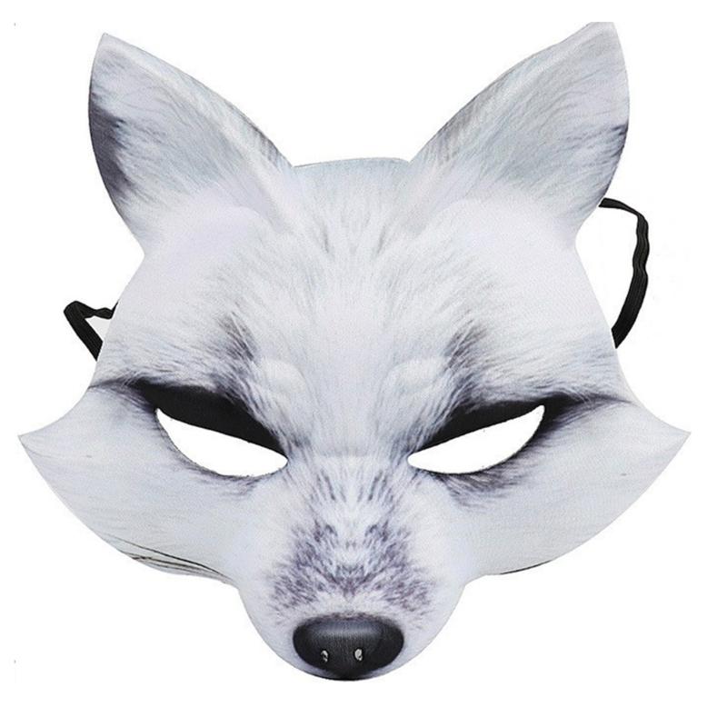 Halloween Foxes Cosplay Mask Masquerade Foxes Face Mask Animal Cosplay Mask For Women Man Masquerade Halloween Cosplay