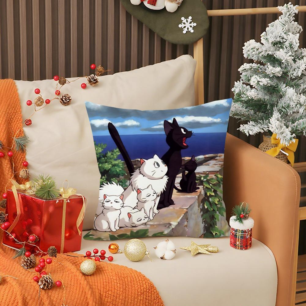 k-Kiki's Delivery Service Pillow Case Living Room Sofa Decorative Cushion Cover Simple Household Light Luxury Printed Pillow