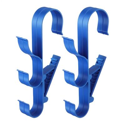 Pool Hooks 2 Pcs Adjustable Pool Pole Hanger Waterproof Bracket Skimmer Net Holder For Outdoor Swimming Pool Accessories