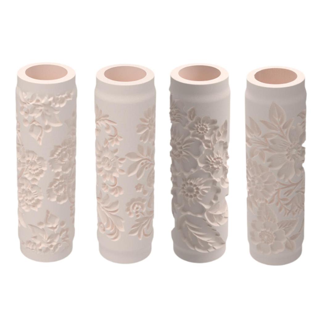 Clay Texture Roller Multifunctional Ideal Gift Reusable Elegant Easy To Clean Lightweight Pottery Pattern Roller for Arts Crafts