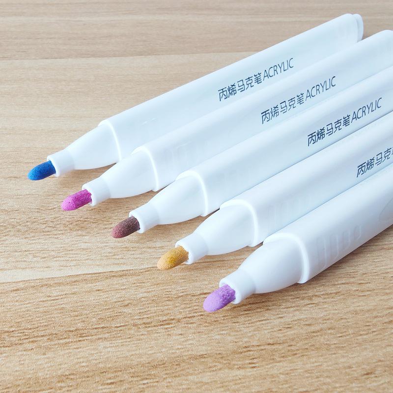 18-farbige Acrylmarker für Kinder - Mehrfarbige Stifte für Notizbücher, zum Ausmalen & Zeichnen