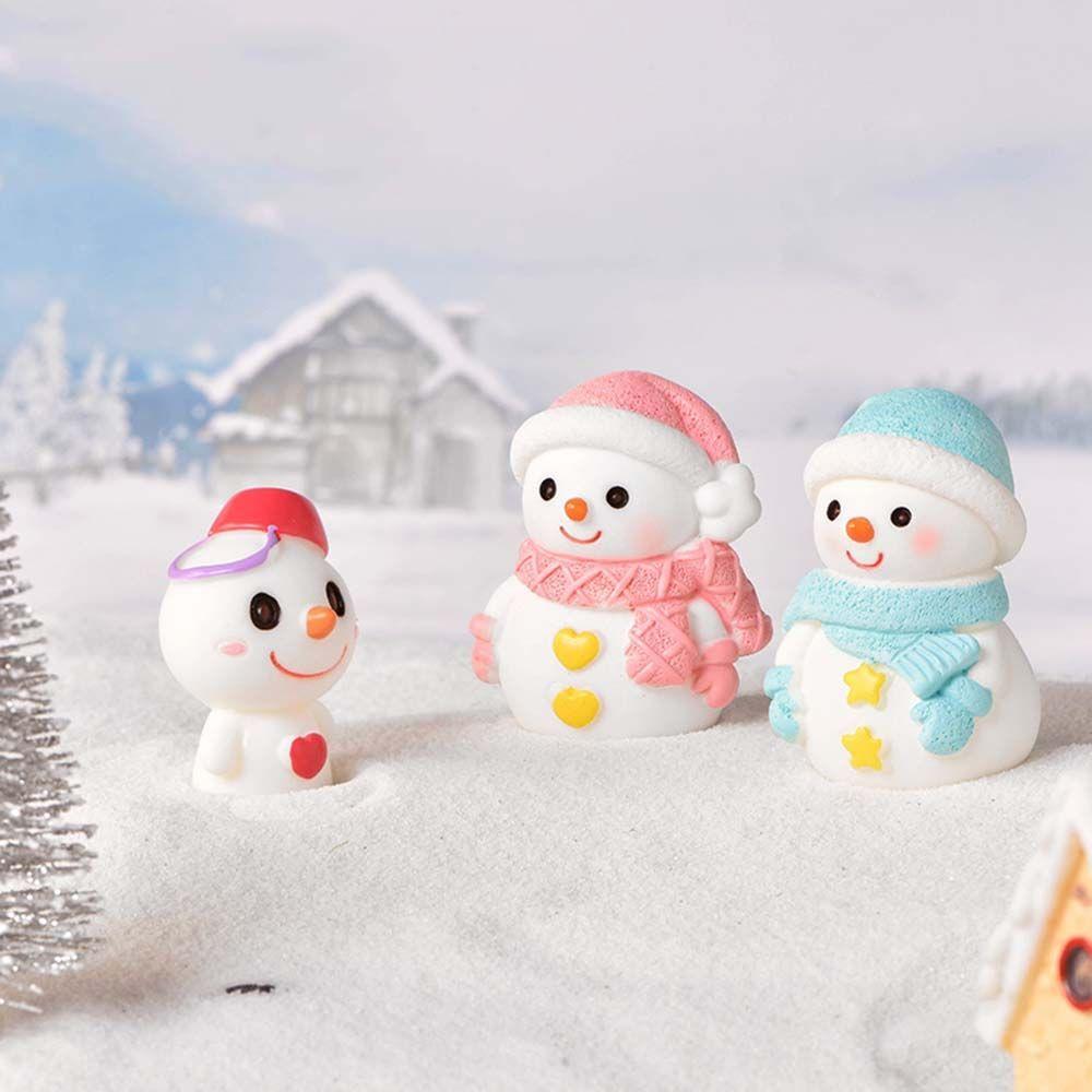 Model Miniature Dairy Sheep Little Statue Christmas Tree Figurines Micro Landscape Santa Claus