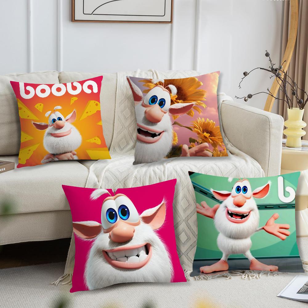 Tonnika Chen Unisex B-Booba Cartoon Cushion Cover For Pillow Printing Sofa Decoration Home Car Room Coffee Shop Office Nordic Simplicity