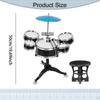 Kids Drum Set Beginners Ages 3-6 for Boys Girls with Drumsticks 5 Drums Playing Rhythm Beat Toy