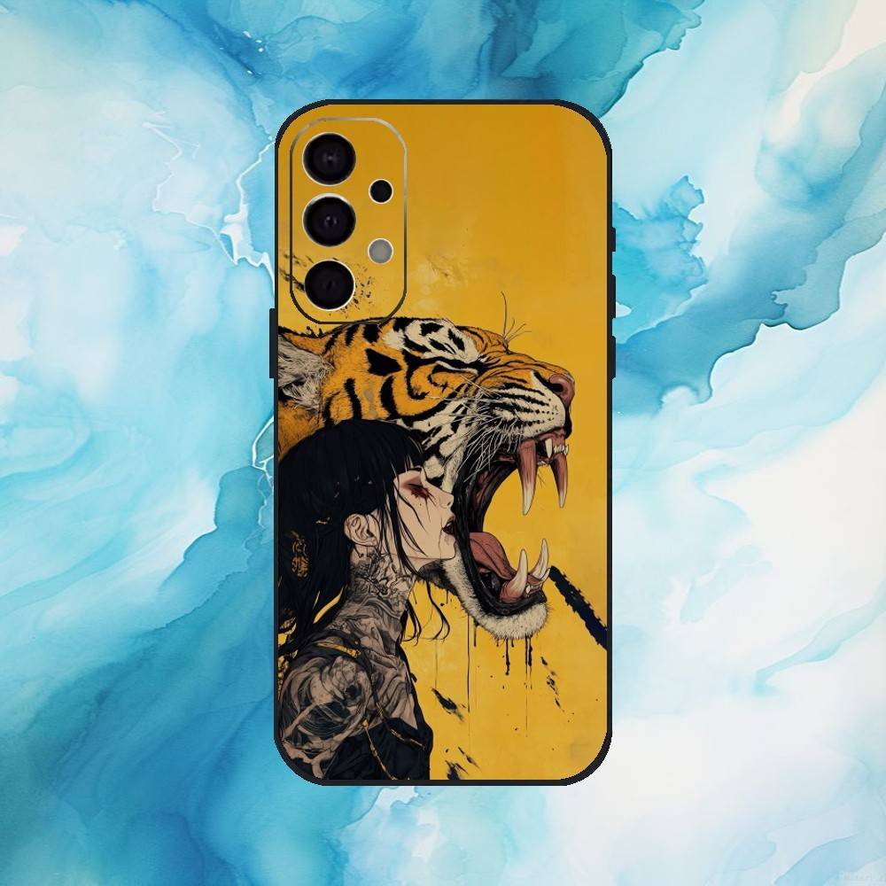 Mythic Tiger Visions Phone Case For Samsung Galaxy A73,A72,A71,A70,A53,A52,A51,Soft Silicone Black Cover