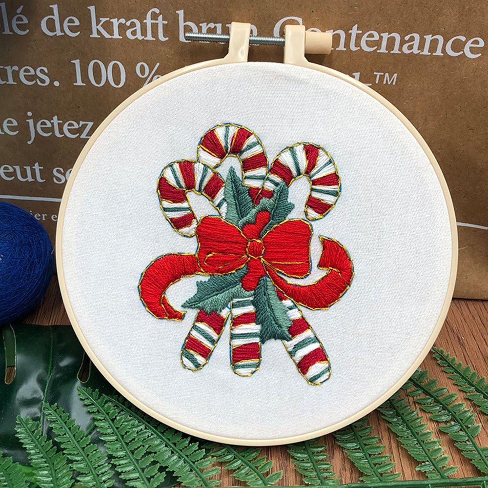 Accessories Xmas Patterns DIY Merry Christmas Cross Stitch Kit Embroidery Hoop Christmas Embroidery