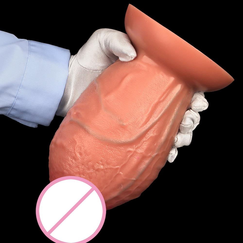 23 * 10CM Large And Oversized Anal Plug Penis Liquid Silicone Dual Hardness Simulation Oversized Dildo Adult Sex Toy