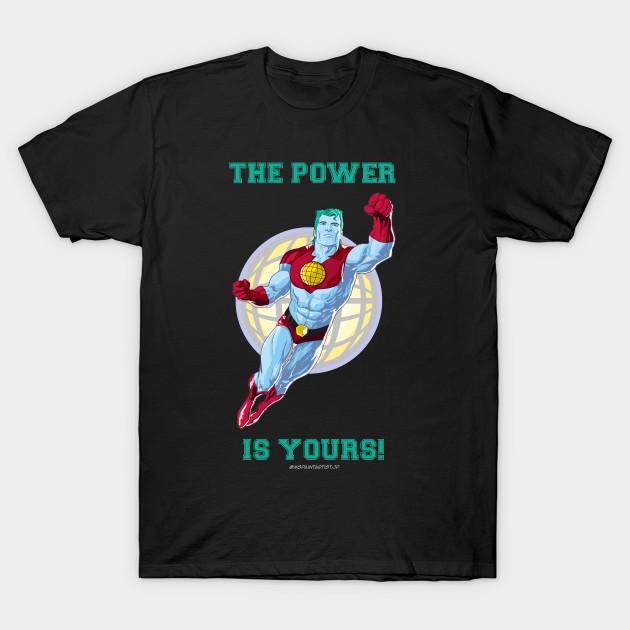 

Men Black Print T-shirt The Power Is Yours! No-Cut Transfer Paper Print Cotton Tshirt M чорний