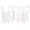 VidaXL Ensemble de bar de jardin 5 pcs blanc bois massif de pin, ensemble de pub, ensemble de bar de patio, ensemble de 3157800