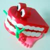 Funny for Baby Kids Plastic Teeth Rose Wind Up Clockwork Toy Clockwork Toy Walking Teeth Shape