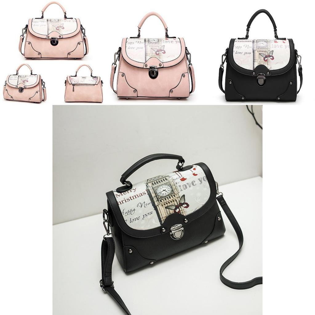 Luxurious European And American Fashion Large Handbag Shoulder Bag With Retro Printing