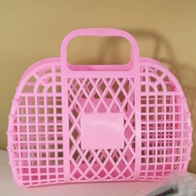 

Detachable Shower Basket Plastic Bath Basket Bathroom Hollow Wash Storage Basket Shopping Basket Home Storage Organization 2025 розовый