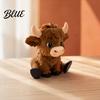 Animal Statue for Office 3D Printed Highland Cow Figurines Cartoon Sitting Sculpture Cute Novelty Gifts Children Ornament Desk Decoration Creative