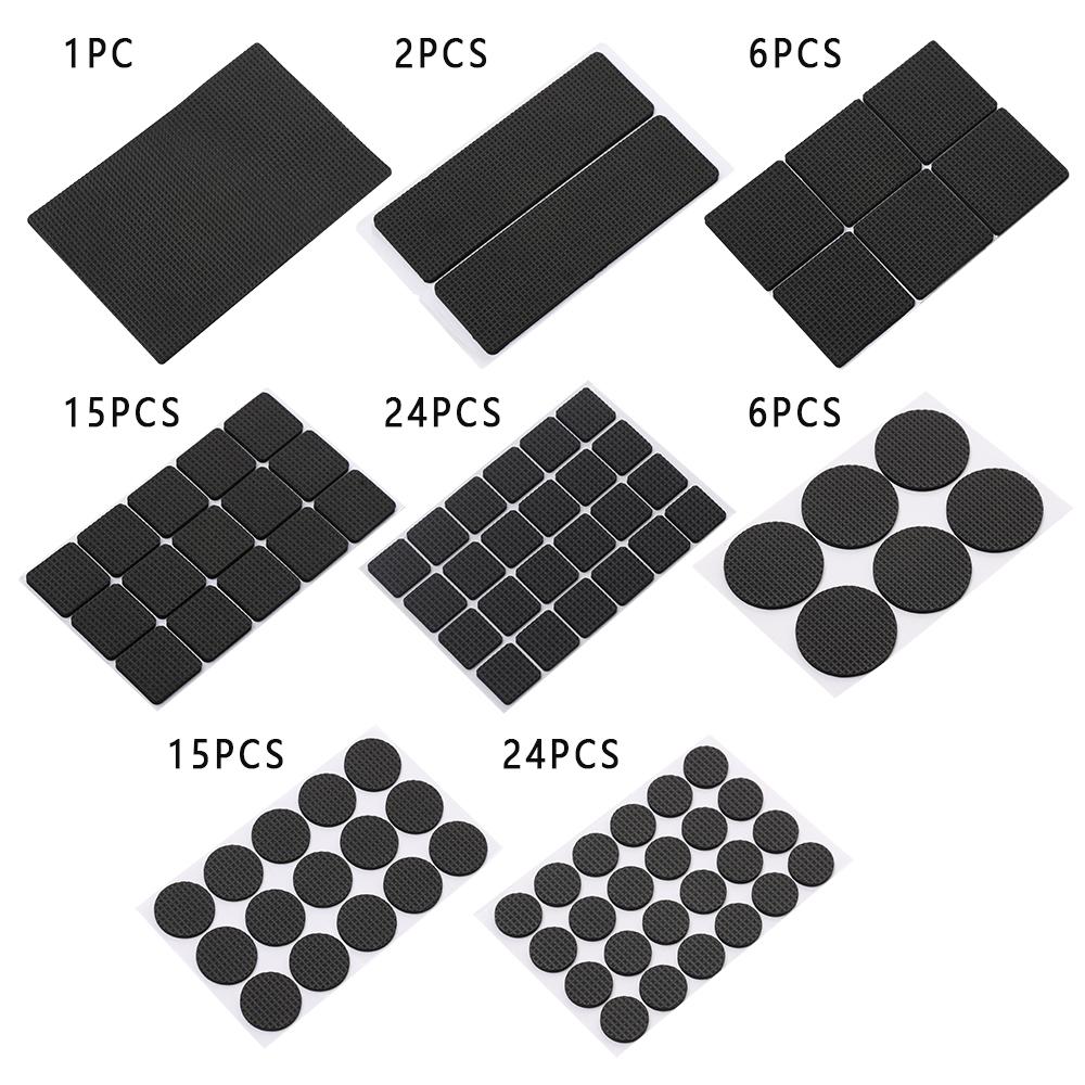 1-24PCS Anti Slip Bumper Damper Furniture Leg Feet Rug Felt Pads Thickening Self Adhesive Mat Chair Table Protector Anti Noisy
