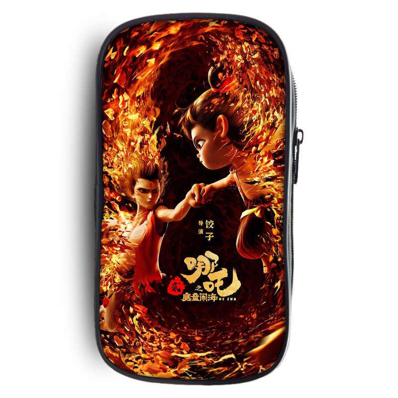 Fabric Nezha Oxford Pencil Case Organizer For Students And Teens Storage Bag