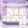 Dual-Sided Use 2027 Calendar Flip Design Table Calendar Portable Monthly Planner Calendar  Students