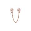 Paved Transparent Gemstone Sparkling Elegant Safety Chain With Cubic Zirconia Pendant Women Pendant 786322CZ