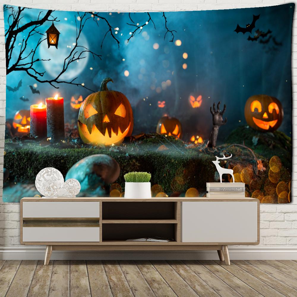 Halloween Kürbis Wandteppich Hängen Psychedelic Hexerei Geheimnis Tapiz Hippie Gute Luck Hintergrund Tuch Wohnkultur