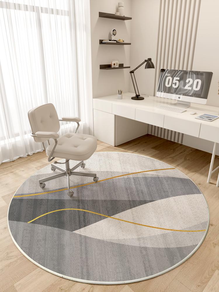 Modern Style Rugs for Bedroom Minimalist Living Room Decoration Round Anti-slip Carpet Soft Bedside Floor Mat Washable Study Rug