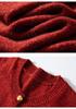 Women's Cashmere Cardigan: Thick, Round Neck, Raglan Sleeves, Versatile Knit for Autumn/Winter.