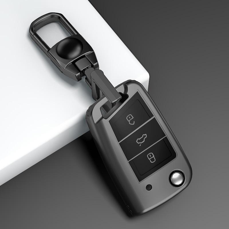 3 Button Flip Folding For Vw Golf 7 Mk7 Skoda Seat 2014 Fob Hull Octavia Combi Leon Ibiza Cuptra Car Key Case Cover