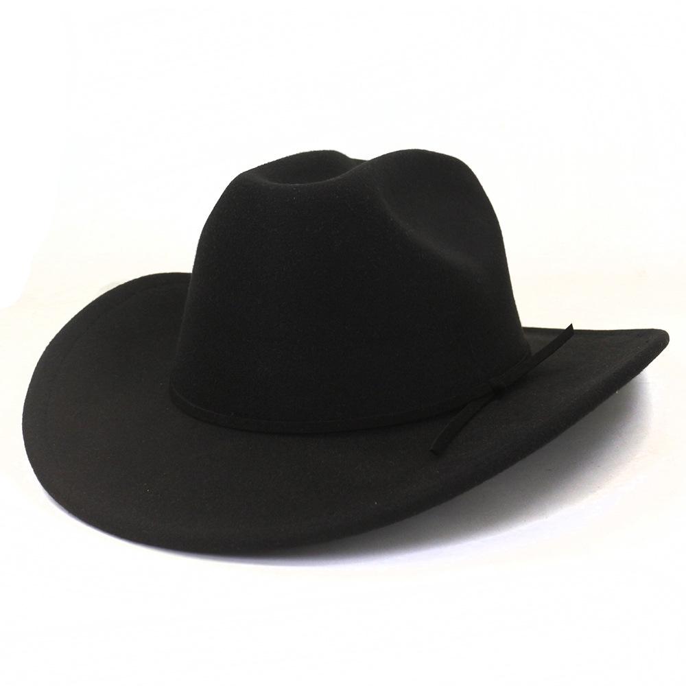 Winter Herbst Western Cowboy Hut Für Frauen Männer 8CM Birm Gentleman Jazz Caps Cowgirl Kirche Hüte sombreros de vaquero