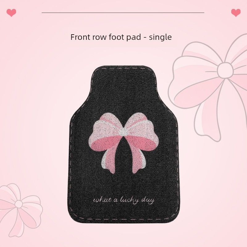 Floor Mats for the Driver s Seat, New Style for Girls, Customizable Cuttable Silk Loop Single Piece, Anti-Dirt, Cute, Integrated Rear Seat Carpet Mat Front row foot pad single piece