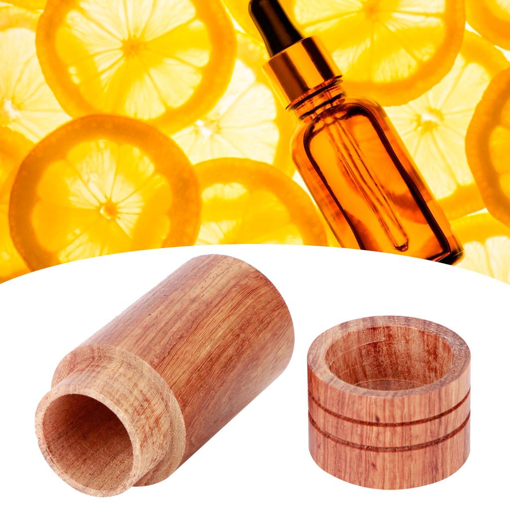10Pcs Wooden Essential Oil Cylinder Box Storage Bottle Container Travelling Carrier Case2.9cm Outer Diameter