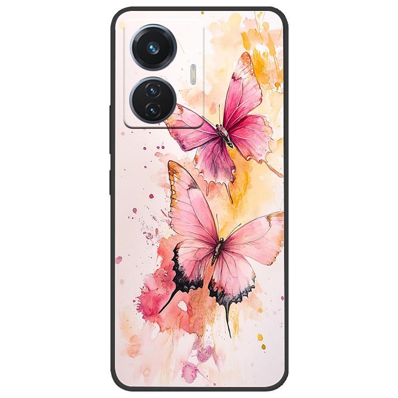 For Vivo T1 4G Y55 4G iQOO Z6 44 W V2153 Case Marble Soft Matte Silicone Back Cover For Vivo T1 44W Full Coverage Phone Shell