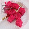 Miniature Fruit Slice Models: Strawberry, Cantaloupe, Watermelon Cubes - Salad Platter Display & Photography Prop.