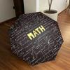 1PC Mathematics Pattern Small Travel Automatic Folding Umbrella, Compact Windproof Umbrella, Automatic Open/Close ,Gift-091529