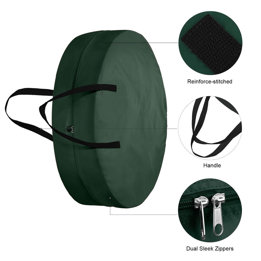 Borsa per Riporre Ghirlande 36x8 pollici Tessuto Oxford 420D Contenitore per Riporre Ghirlande di Natale per la Casa