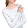Bottom Shirt Women's New Women's Clothing Solid Color Round Neck Long-sleeved T-shirt Age-reducing Waist Top