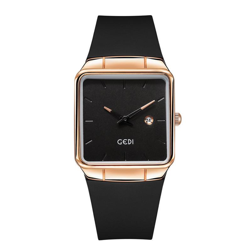 Minimalist Silicone Quartz Watch With Calendar For Women And Men