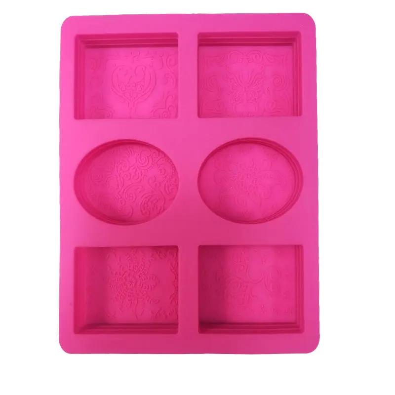 

6 отверстий 3D силиконовая форма для мыла формы для изготовления мыла принадлежности форма для свечей смола для рукоделия домашний декор форма для придания формы свечам