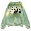 Country oversize flocked cute panda hooded sweater men and women loose bf lazy wind couple coat
