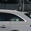 Autoaufkleber 20 * 8cm Blumenaufkleber Autotürfenster reflektierende Laser-Motorrad-Auto-Styling 3D-Aufkleber