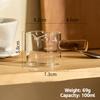 70/100Ml Wood Handle Glass Espresso Measuring Cup Diy Milk Jug Coffee Supplies Ransparent Transparent Kitchen Measure Mug