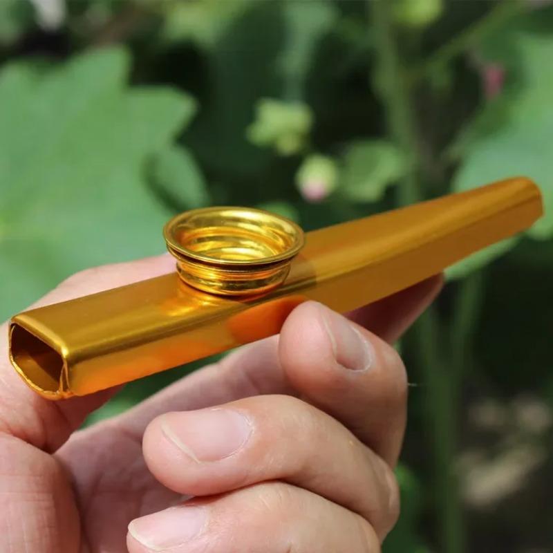 Metal Kazoos Lightweight Kazoo W/ Case Flute Lightweight Harmonica Mouth Flute For Guitar Instrument Ukulele Lovers Instrument