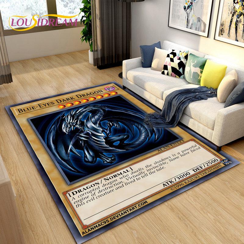 Yu-Gi-Oh MONSTER CARD Anime dywan do składania duży, dywanik do salonu sypialnia Sofa dekoracja wycieraczki, antypoślizgowa mata podłogowa dla dzieci