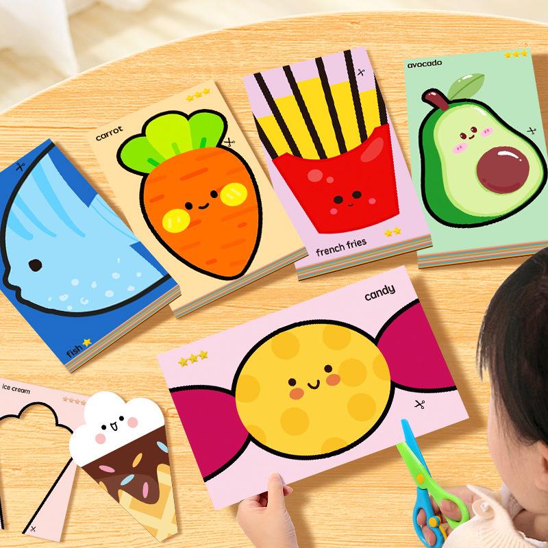 Kids' Safe Scissors & Craft Kit: Fun Educational Paper Cutting Set for Parent-Child Interaction, Toddlers & Children
