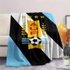 1Pc AUF Logo Uruguay Print Flannel Blanket High Quality Warm Comfortable Cover for All Seasons Perfect for Gifts Home Decor