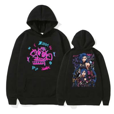 Harajuku Hip Hop Pulovry Anime Arcane Mikina s kapucí Dárky pro fanoušky Streetwear Dámské Pánské Fleecové mikiny Pulovry s kapucí