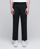 Lightweight Wide Hidden Banding Crop Slacks [Black]